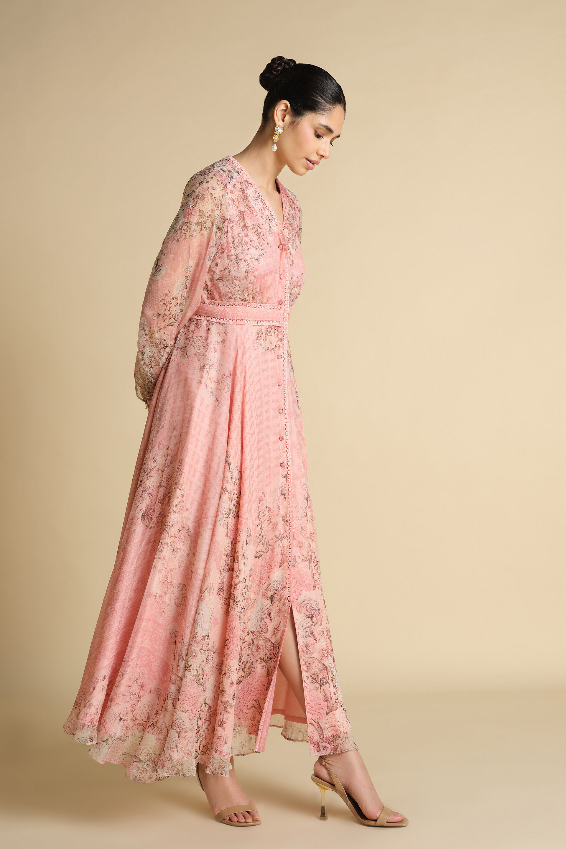 Juri Printed Kaftan - Blush, Blush, image 3